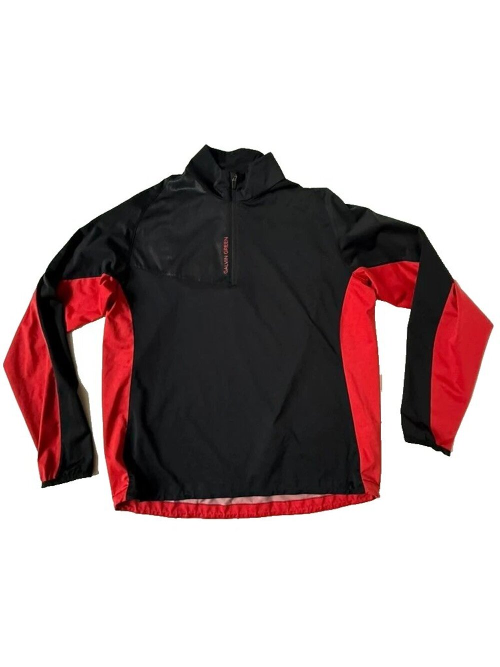 Galvin Green Men M Lincoln Interface-1 Q Zip Pullover Red Black Mid Layer Jacket